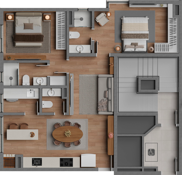 Apartamento Tipo 04 - Grace Bay Residence