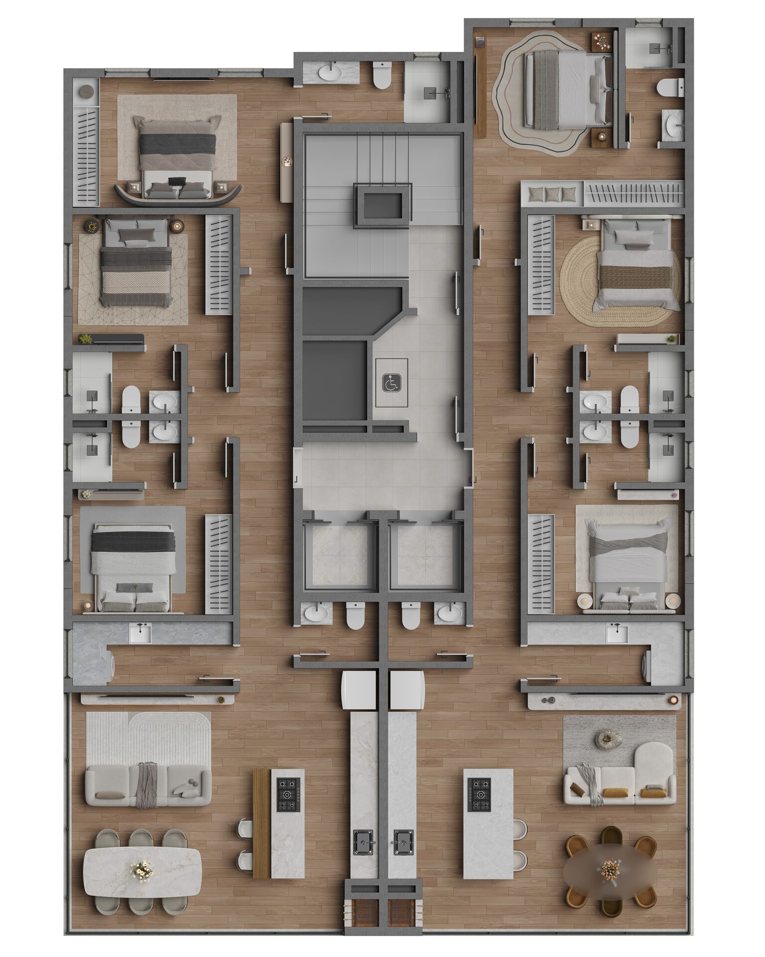 Coberturas Tipo 01 e 02 - Grace Bay Residence