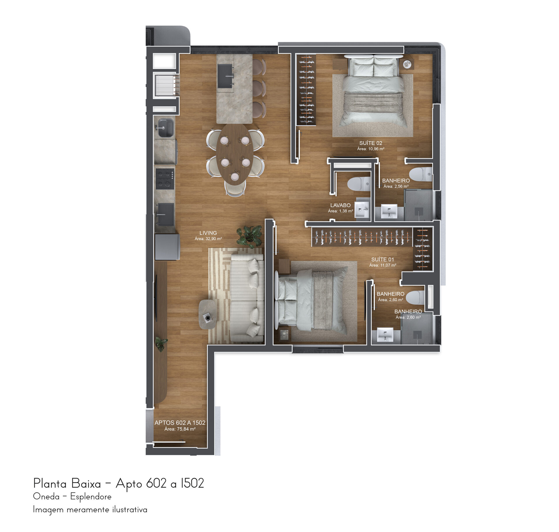Humanizada 602 a 1502 - Esplendore Residence