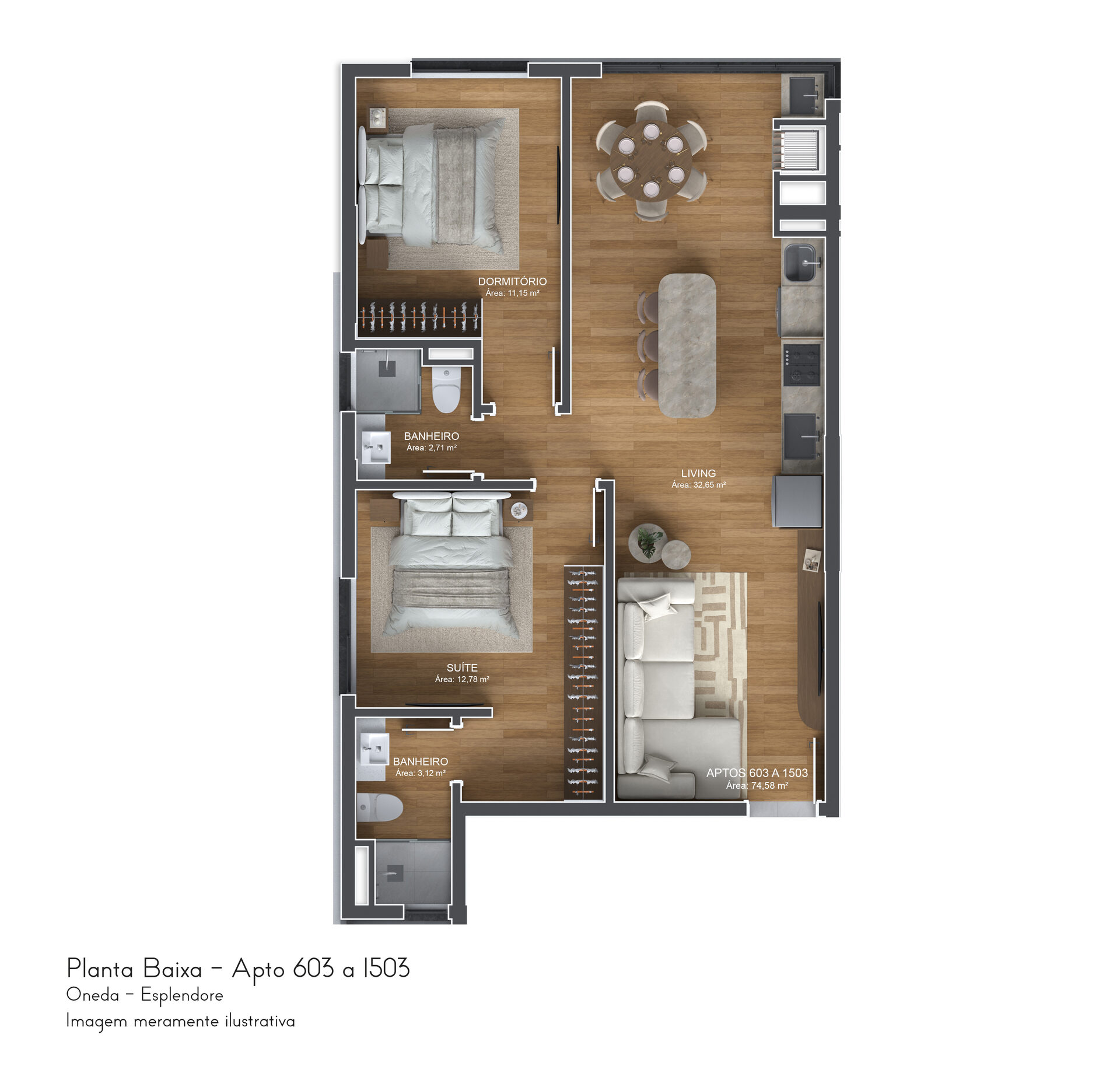 Humanizada 603 a 1503 - Esplendore Residence